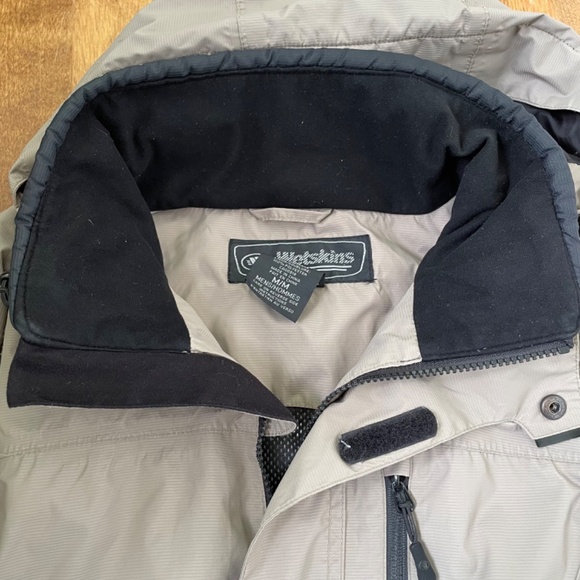 Wetskins Rain Jacket with Hood, Black/Tan, Size Medium - Picture 4 of 16